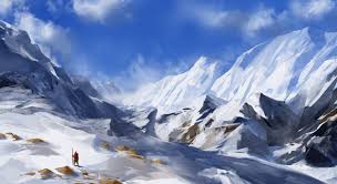 Snowy Mountains Mountain Artwork Fantasy Art Landscapes Mountain Landscape Painting