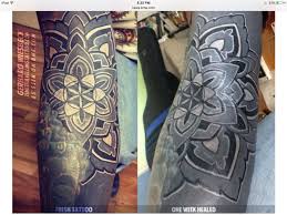 Black And White Ink Tattoos White Over Black Ink Gerhard Wiesbeck Timetravellingtattoo Com Black White Tattoos White Over Black Tattoo Tattoos