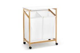 Strong mesh pop up laundry hamper, quality laundry basket with durable handles solid bottom high carbon steel frame, easy to open and fold shop the hottest deals on laundry baskets & hampers in australia. Ovela Bamboo Laundry Cart Kogan Com