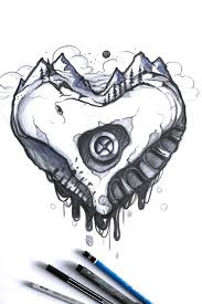 Bleistift Und Fineliner Zeichnung Fur T Shirt Und Posterdesign Herzmotiv Eines Herzformigen Bouldergriffs Welcher Nach O Zeichnung Poster Design Zeichnungen