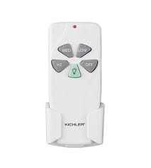 (hi, med., low, off) the light buttons will control the lights, brightness dimmer and off. Kichler 337001wh Accessory White Fan Remote Control