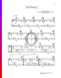 The staff was very friendly. I M Sorry Noten Klavier Gesang Gitarre Pdf Download Streamen Oktav