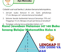 Lengkap Kunci Jawaban Halaman 147 148 Buku Senang Belajar Matematika Kelas 6 Simple News Kunci Jawaban Lengkap Terbaru