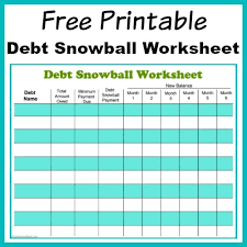 Free Printable Debt Snowball Worksheet Pay Down Your Debt Debt Snowball Worksheet Debt Snowball Debt Payoff Worksheet