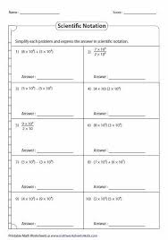 Adding Subtracting Scientific Notation Worksheet Scientific Notation Multiplication Worksheet Scientific Di 2020 Matematika