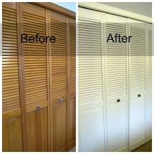 Clockworkinteriors Com Spraying Louvered Closet Doors Closet Door Makeover Closet Doors Door Makeover