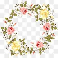 Color Flower Garland Clipart De Flor Marcos Con Flores Acuarela Floral