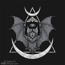 Occult Bat T Shirt Teecraze Occult Bat Tshirt Bat Art Occult Art Bat Tshirt