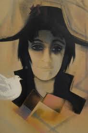 Lithograph countersigned R.W. Alain Thomas number VI Harlequin with bird  A5134