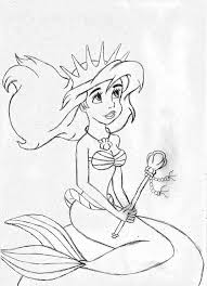 Kids will love drawing and coloring the little mermaid coloring pages. Little Mermaid Coloring Page Youngandtae Com Mermaid Coloring Pages Ariel Coloring Pages Cartoon Coloring Pages