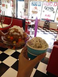 Line counter with wax paper. Reese Nutter Butter Chocolate Brownie Sundae And Oatmeal Cookie Ice Cream Picture Of Made In The Shade Ice Cream Englewood Tripadvisor