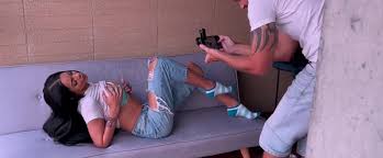 POV - Striptease leads to hot pussy fucking with Rebecca Johnson