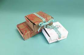 Then measure the depth and follow the same steps. Diy Cardboard Box Gift Boxes With Lace Ties