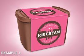 Ice Cream Container Mock Up Ice Cream Containers Ice Cream Yogurt Cups
