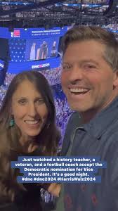 Just watched a history teacher, a veteran, and a football coach accept the  Democratic nomination for Vice President. It's a good night.#dnc #dnc2024  #HarrisWalz2024 Tim Walz Kamala HQ Democratic National Convention