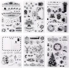 Happy birthday clear rubber stamp,transparent clear stamp set,rubber stamps,inspiration words,for card making,scrapbooking deconeer 5 out of 5 stars (1,050) sale price $3.65 $ 3.65 $ 4.29 original price $4.29 (15% off. Amazon Com Whaline 6 Sheets Christmas Theme Silicone Clear Stamps Seal Blocks For Card Making Scrapbooking Decoration Words Journaling Diy Album Arts Crafts Sewing