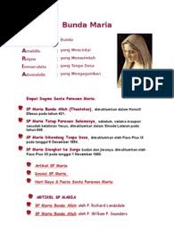 Meninggikan yesus kristus juru selamat : Bunda Maria