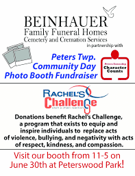 We Hope To See You At Peters Twp Community On June 30th Visit Our Photo Booth And Benefit Rachel S Challenge Rachels Challenge Challenges Community Events