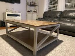 Elephance round coffee table with storage, 35.8 inch rustic wood coffee table with strong metal frame for living room, dining room, cocktail table, round sofa table (white) 4.6 out of 5 stars. Chevron Farmhouse Coffee And End Tables 16 Steps With Pictures Instructables