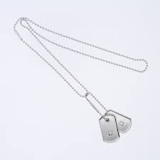 Gucci 18k White Gold Diamond Double Dog Tag Pendant Necklace White Gold Diamonds Necklace Gold Diamond