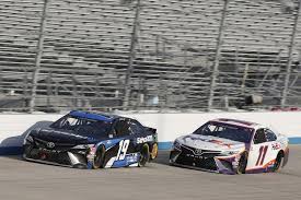 I became a nascar fan when my daughter introduced me to it and then she took me to joe gibbs. Nascar Dover Hamlin Leads Joe Gibbs Racing 1 2 3
