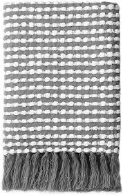 Black And White Blanket Amazon Amazon Com Hofdeco Modern Decorative Knitted Throw Blanket With Fringe For Couch Sofa 50 X 60 G In 2020 Grey Throw Blanket Throw Blanket Decorative Throws Blanket