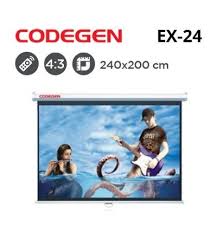 Codegen Ex 24 Motorlu Projeksiyon Perdesi 240x200cm Model