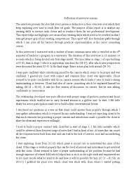 The key point during the interview, i thought, was when j. Reflective Report Of Interview Understanding Conversation