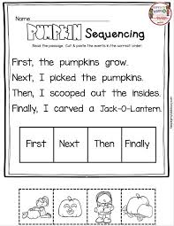 October Math And Literacy Pack Freebies Keeping My Kiddo Busy Kindergarten Reading Sequencing Worksheets Kindergarten Worksheets