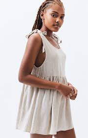 Lottie Moss Tie Strap Babydoll Dress Babydoll Dress Mini Slip Dress Dresses