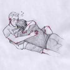(step 8) draw 2 lines for each character's arm. Autumnpaper Me Realizing I Can Draw People Hugging As Much As