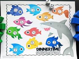 And we have the worksheets to help your kids learn. Free Dinnertime Subtraction Bump Game Kindergartenworks