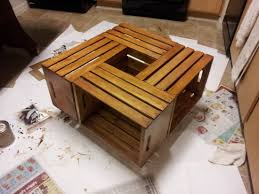 Coffee table made from wine crates.just needs industrial wheels. 20 Diy Wooden Crate Coffee Tables Guide Patterns