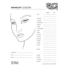 Senna Makeup Artist Face Charts