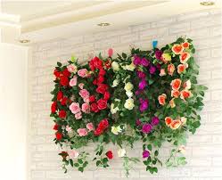 Plastic vases with beautiful roses. Artificial Flower Decoration For Home Misli Poklave