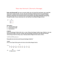 Maybe you would like to learn more about one of these? Doc Rata Rata Harmonik Harmonic Average Famela Armando Academia Edu