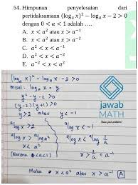 Buah jambu, melon, semangka, jeruk, manga dan durian akan dimasukkan ke dalam peti dengan ketentuan sebagai berikut: Solvemath On Twitter Soal Soal Utbk Sbmptn Logaritma Utbk 2019 Materinya Pertidaksamaan Logaritma Biar Ngga Pusing Kerjakan Dengan Memisalkan Logaritma Dalam Variabel Tertentu Lalu Kerjakan Seperti Pertidaksamaan Biasa Jangan Lupa Interval