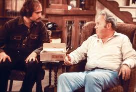 All In The Family Still Of Rob Reiner And Carroll O Connor In All In The Family Family Tv Series All In The Family Family Tv
