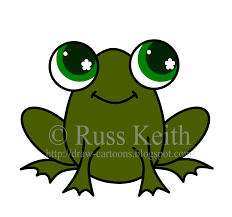(step 2) draw an oval around the letter 'o' for the right eye and a letter 'j' at the bottom of the letter 'f' for the left eye. Learn Step By Step How To Draw A Cartoon Frog Frog Drawing Cute Frog Drawing Cartoon Frog