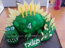 Easy Birthday Cake Ideas For 4 Year Old Boy Coolest Homemade 3d Dinosaur Birthday Cake For A 4 Year Old Dinosaur Birthday Cakes Dinosaur Cake 4th Birthday Cakes