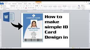 All the elements of the employee id card. How To Make Simple Id Card Design In Ms Word But Its Very Useful Make Id Card Microsoft Office Youtube