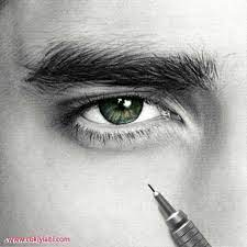 Karakalem Erkek Goz Cizim Teknikleri Ornek Resimler Guzel Sozler Eye Drawing Pencil Art Drawings Art