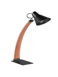 Lamp base is very solid and no need to worry about it falling over! Lumisource Noah Mid Century Modern Table Lamp Apple Woodblack Office Depot