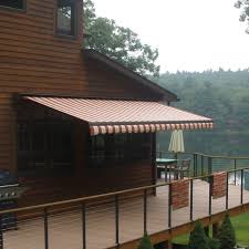 Black And White Striped Retractable Awning Sunstopper Sun Haven 16 X 10 Ft Manual Retractable Awning Black Forest Fancy Stripe White Sunhav 16x10 Manual Drive Retractable Awning Awning Modern Windows