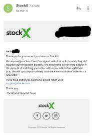 Using the word order when asking for duration, clearly distinguishes itself as the. Got A Failed Verification Email From Stockx For A Shoe I Was Buying What Should I Expect After This Stockx
