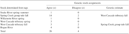 distribution size and origin of juvenile chinook salmon in