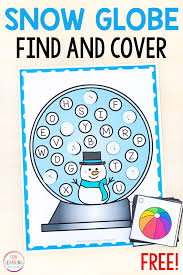 Each number stands for a letter. Snow Globe Find And Cover The Letters Alphabet Activity