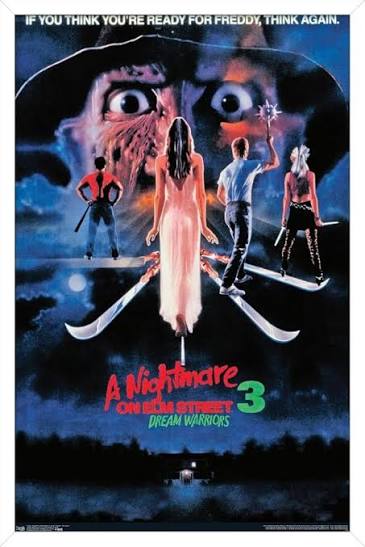 Amazon.com: Trends International A Nightmare on Elm Street 3: Dream Warriors  - One Sheet Wall Poster, 14.725" x 22.375", White Framed Version: Posters &  Prints