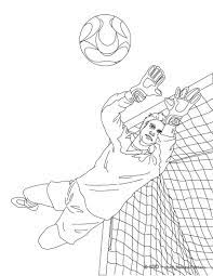 coloriage du gardien de but dans un match foot joli dessin a colorier pour les fans foo childrens colouring book coloring pages sports au trait echidna