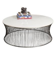 Pinera Circular Marble Coffee Table Coffee Table White Coffee Table Wood Contemporary Coffee Table